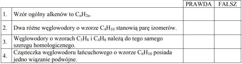 Image 29 - Wpisz znak X w odpowiednie pola obok podanych zdań, wskazując, czy zdania te są prawdziwe, czy fałszywe.