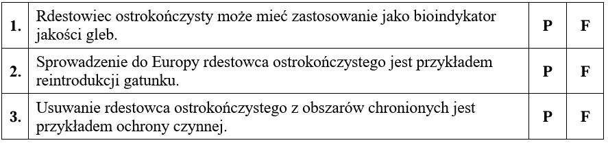 Zadanie 20.2, arkusz kwiecień 2020 - Matura w probówce - Kursy maturalne online image 163 - Rdestowiec ostrokończysty (Reynoutria japonica) jest rośliną pochodzącą z południowej Azji. Do Europy został sprowadzony w XIX wieku jako roślina ozdobna. Samorzutnie rozprzestrzenił się nadmiernie, przez co wyparł rodzime gatunki roślin, i obecnie występuje dość pospolicie w całej Polsce. Rdestowiec jest wieloletnią rośliną zielną, silnie rozgałęziającą się i dorastającą nawet do 3 m wysokości. Ma drobne kwiaty, zebrane w wiechowaty kwiatostan. Jako owoce wytwarza oskrzydlone drobne orzeszki. Rośnie na różnych glebach i łatwo akumuluje w organizmie metale ciężkie. Jego podziemne części tworzą liczne rozłogi, za pomocą których rozmnaża się wegetatywnie: tworzy gęste jednorodne łany. Rdestowiec ostrokończysty jest uznawany za gatunek inwazyjny. Zalecane jest usuwanie go przed okresem kwitnienia i późniejsze niszczenie mechaniczne. Bezwzględnie powinien być usuwany z obszarów chronionej przyrody. Na podstawie: B. Tokarska-Guzik i inni, Wytyczne dotyczące zwalczania rdestowców na terenie Polski, NFOŚ i GW Uniwersytet Śląski, Katowice 2015.